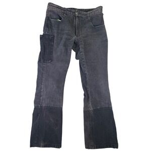 Vintage Levi's Jeans Women's Size 26 Black Color Block‎ Patchwork Straight Y2K